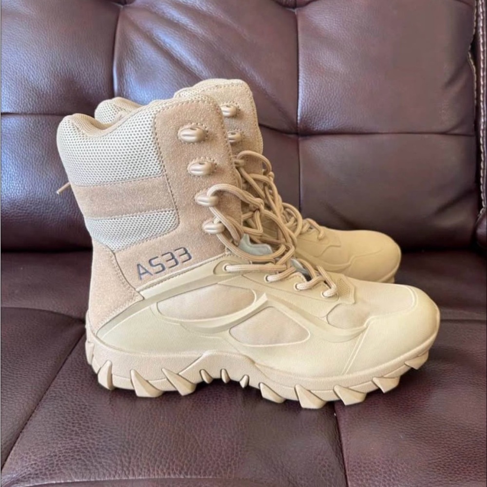 AS33 Tactical zipper Lace up Boots Size 9  mens Military